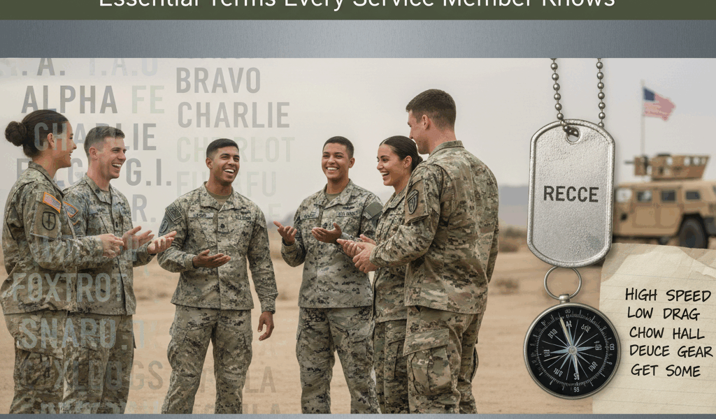 Professional blog header image for article titled: Military Slang Decoded: Essential Terms Every Ser