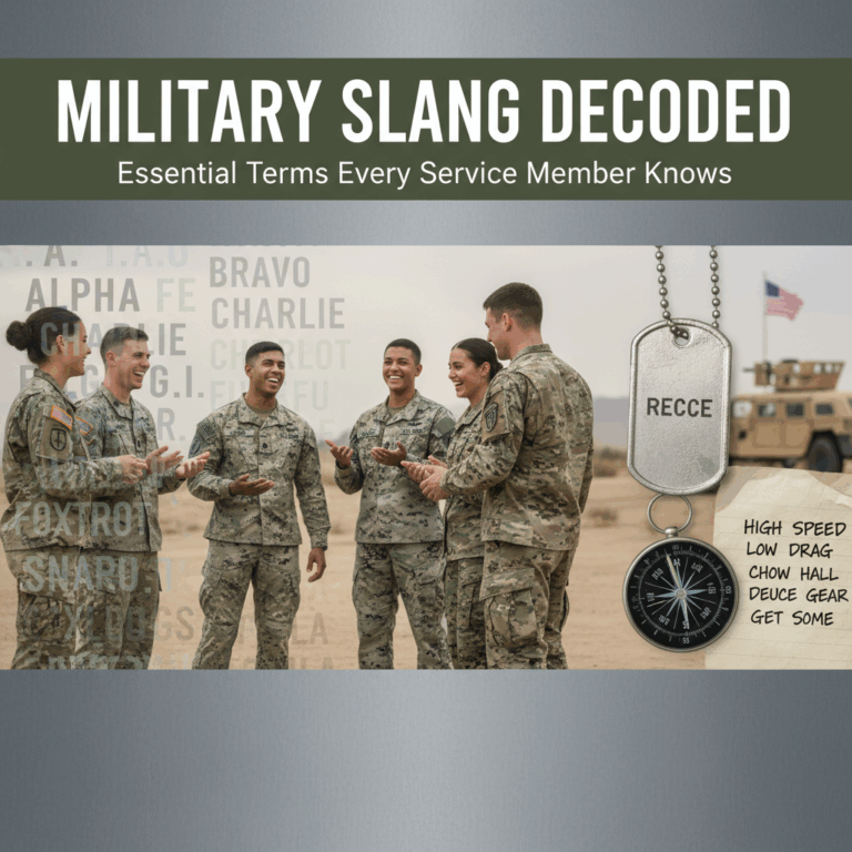 Professional blog header image for article titled: Military Slang Decoded: Essential Terms Every Ser