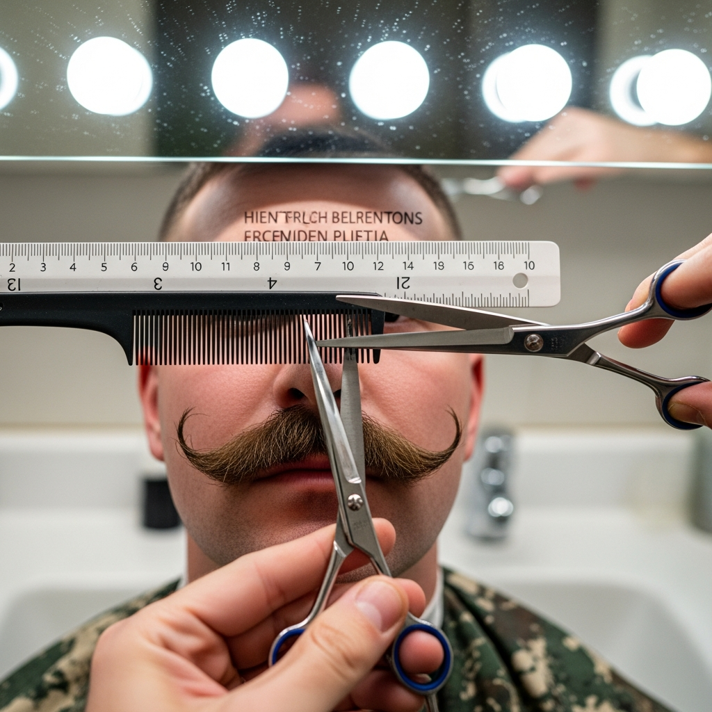 How to Trim a Military Mustache Without Messing It Up