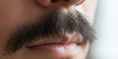 Military Mustache Fading Into Skin at the Edges Fix