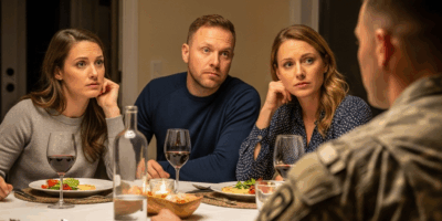 a confused civilian couple sitting at a dinner table across 20260410 075739