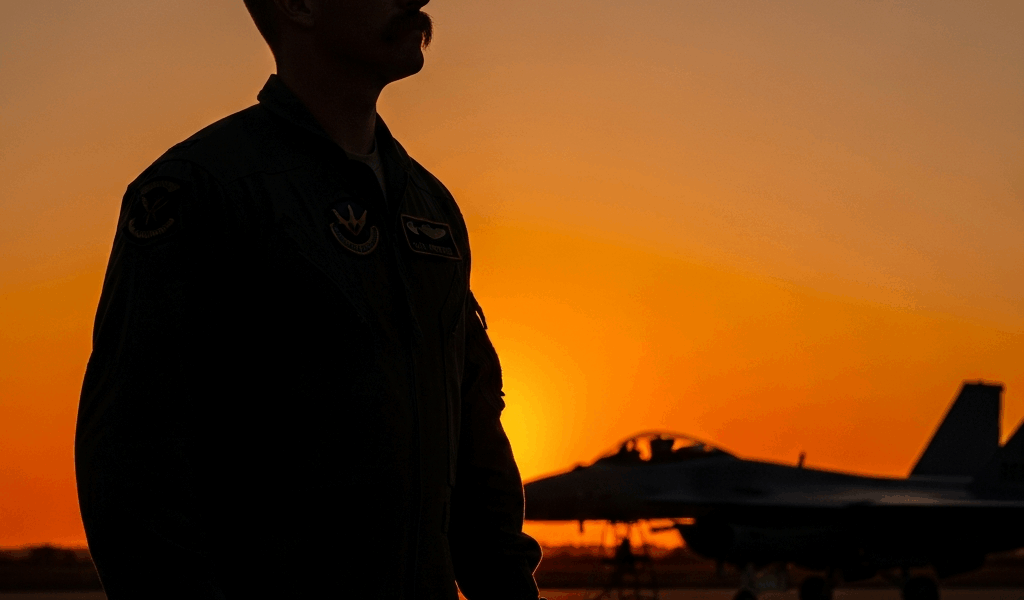 a single male air force pilot with a thick mustache standing 20260410 074623