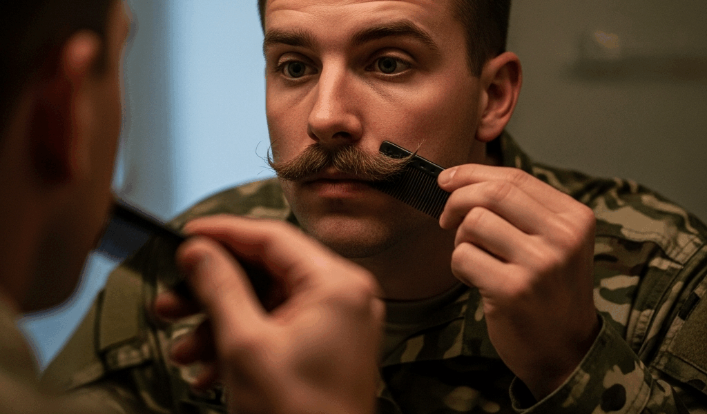 close up of a man looking in a mirror comparing both sides o 20260410 074514