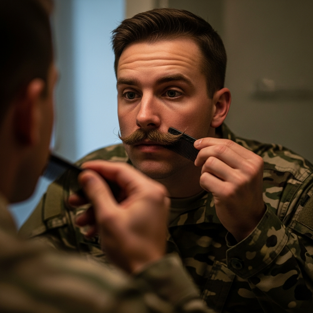 Why Your Military Mustache Looks Uneven and How to Fix It