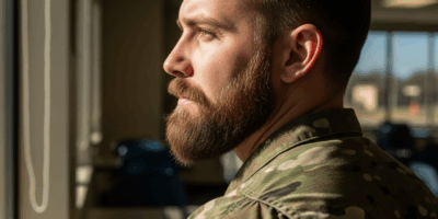 Professional photograph related to: Can You Have a Beard in the Military — 2026 Rules. High quality,