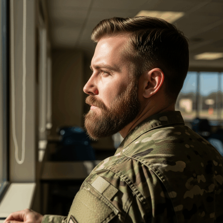 Professional photograph related to: Can You Have a Beard in the Military — 2026 Rules. High quality,