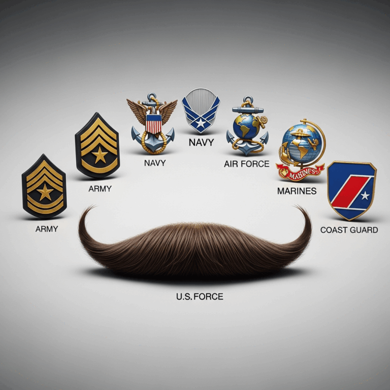 Professional photograph related to: Military Mustache Regulations — Every Branch Compared. High qual