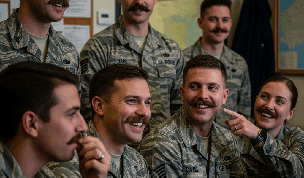 Professional photograph related to: Mustache March — The Air Force Tradition Explained. High quality