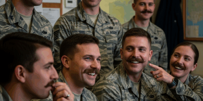 Professional photograph related to: Mustache March — The Air Force Tradition Explained. High quality