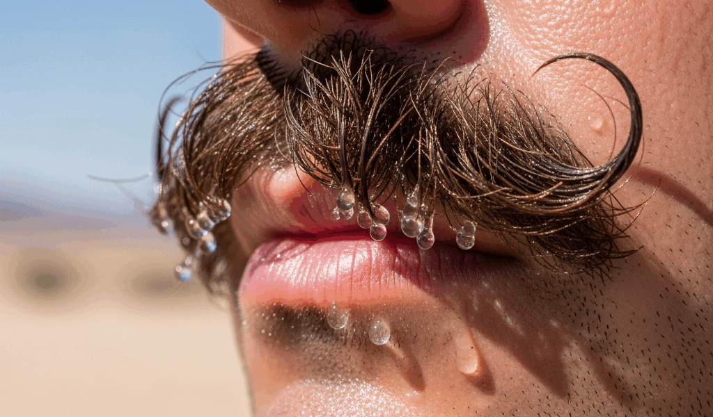 Military Mustache Wax Melting Off in the Heat Fix