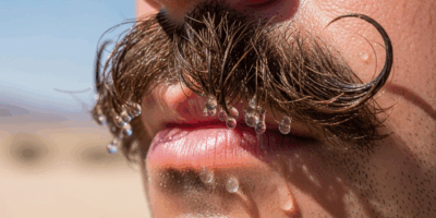 Military Mustache Wax Melting Off in the Heat Fix