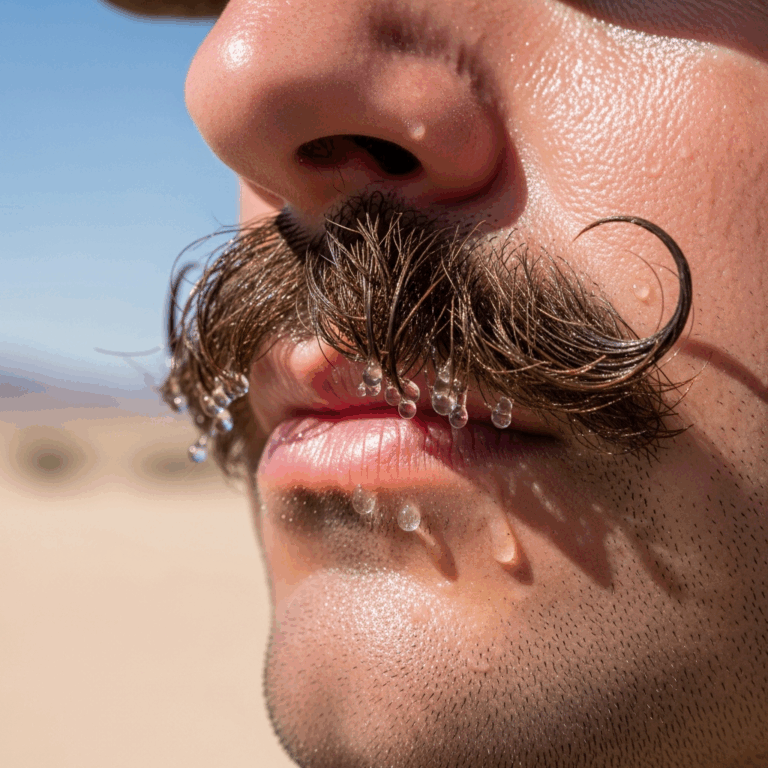 Military Mustache Wax Melting Off in the Heat Fix