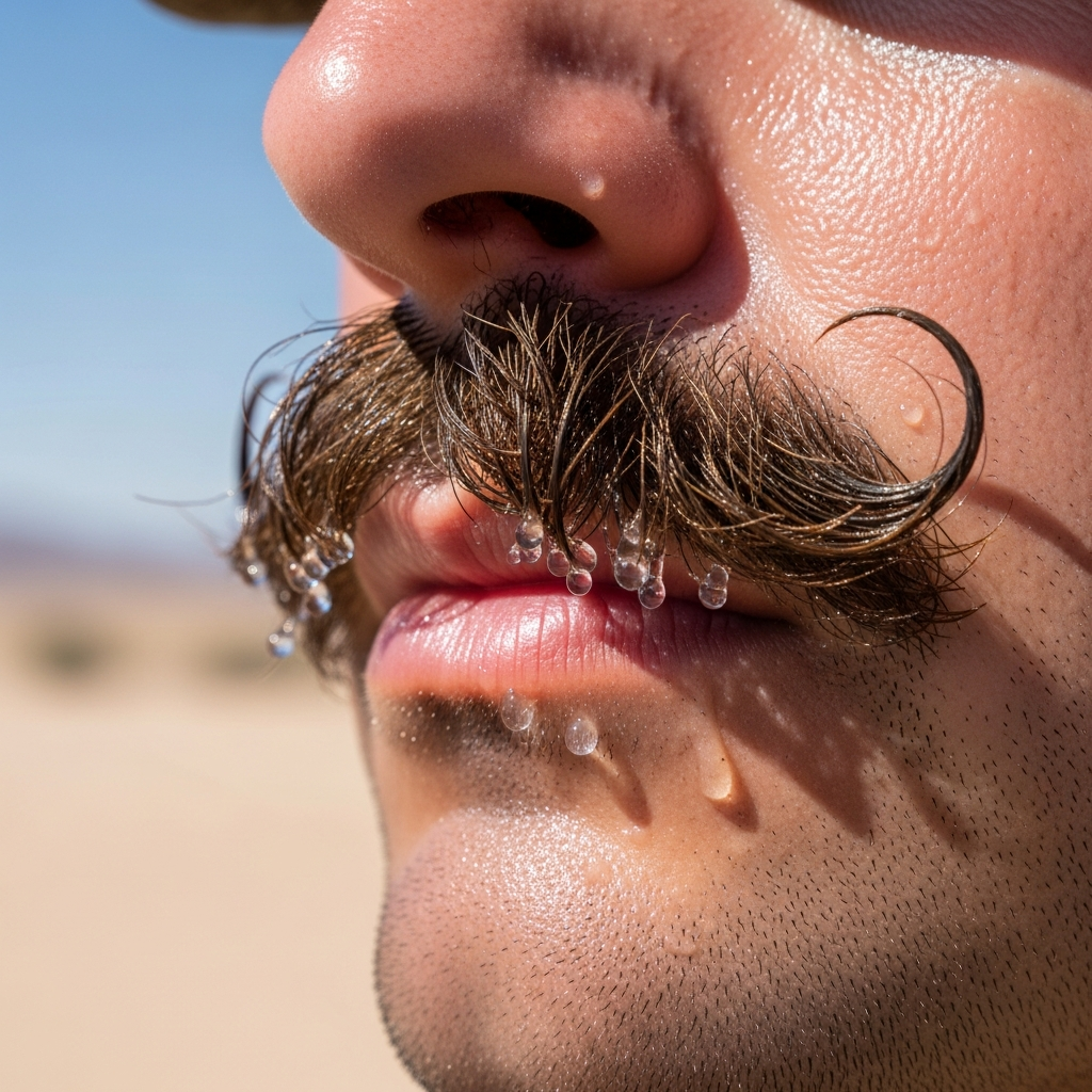 Military Mustache Wax Melting Off in the Heat Fix