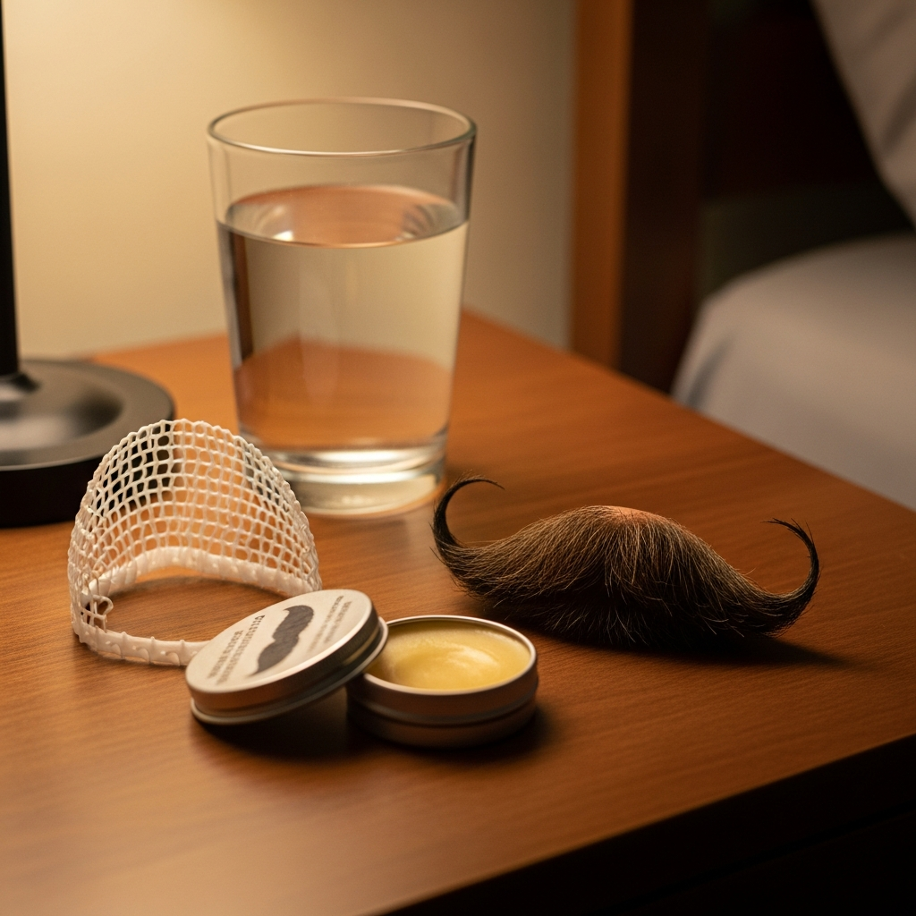 Military Mustache Losing Shape After Sleeping Fix